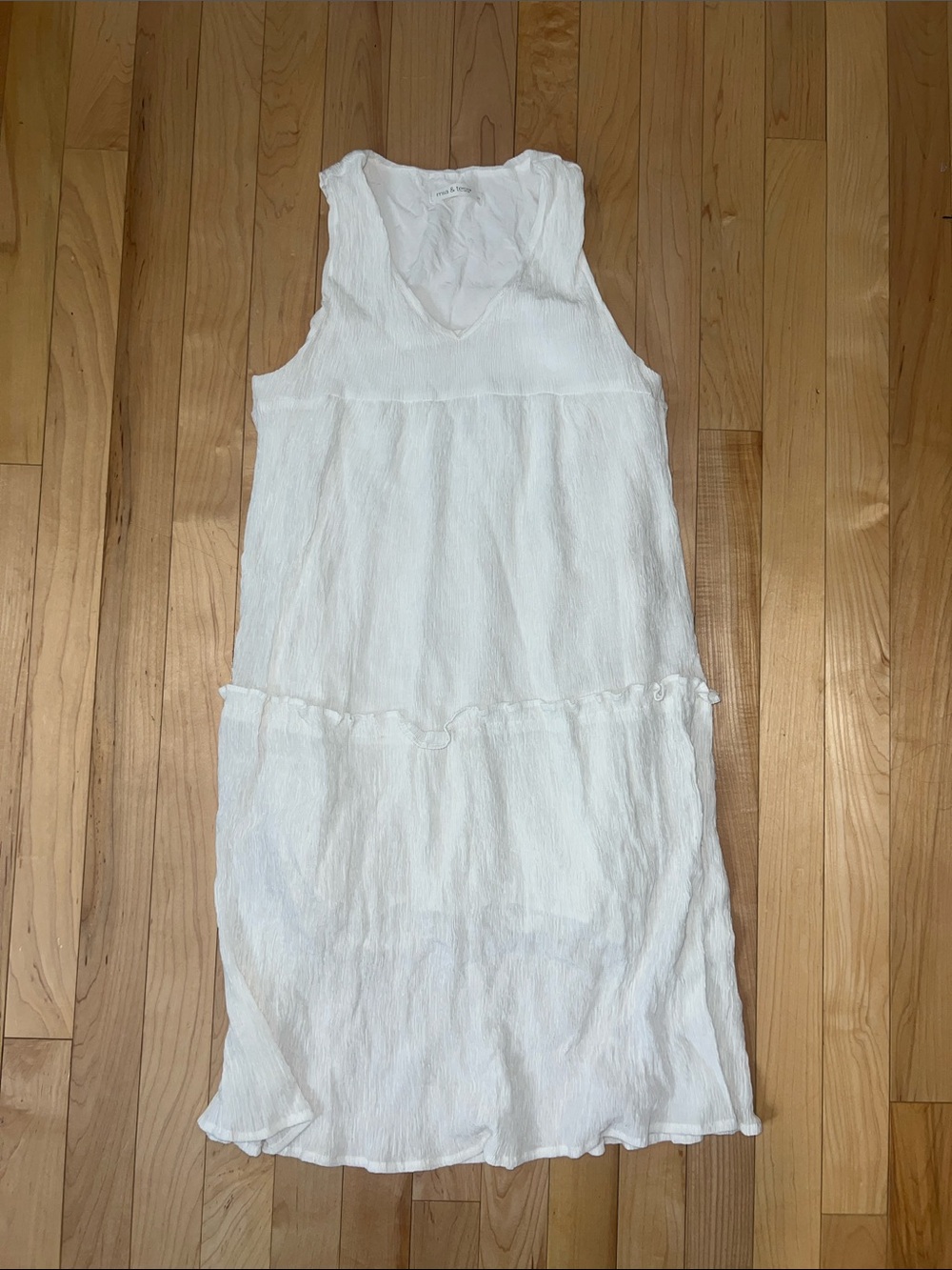 Mia & Tess Lightweight White Sleeveless Dress